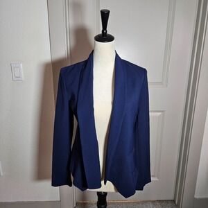 Alexander + David Blazer Suit Women‎ Medium Open Front Blue